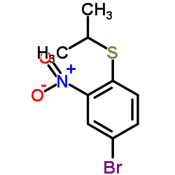 4-Bromo-1-(isopropylsulfanyl)-2-nitrobenzene结构式