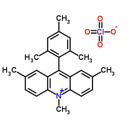 9-均三甲苯基-2,7,10-三甲基吖啶高氯酸盐结构式