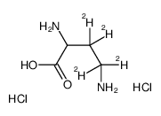 2,4-diamino-3,3,4,4-tetradeuteriobutanoic acid,dihydrochloride Structure