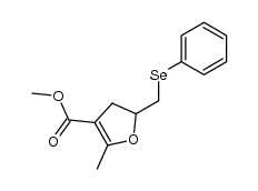 methyl 2-methyl-5-((phenylselanyl)methyl)-4,5-dihydrofuran-3-carboxylate结构式