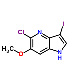 5-Chloro-3-iodo-6-methoxy-1H-pyrrolo[3,2-b]pyridine structure