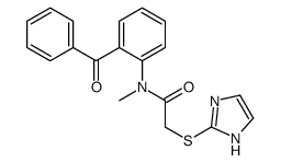 N-(2-benzoylphenyl)-2-(1H-imidazol-2-ylsulfanyl)-N-methylacetamide结构式