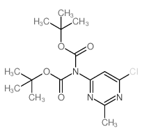2-Mehtyl-6-[bis(tert-butoxycarbonyl)amino]-4-chloropyrimidine Structure