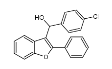 (4-chlorophenyl)(2-phenylbenzofuran-3-yl)methanol结构式