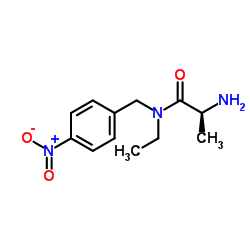 N-Ethyl-N-(4-nitrobenzyl)-L-alaninamide结构式
