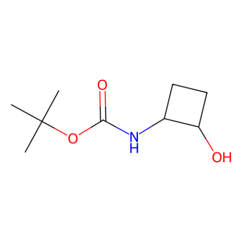 tert-butyl N-[(1S,2S)-rel-2-hydroxycyclobutyl]carbamate Structure