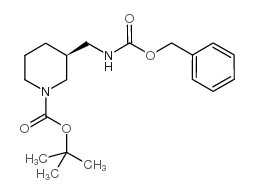 1-PIPERIDINECARBOXYLIC ACID, 3-[[[(PHENYLMETHOXY)CARBONYL]AMINO]METHYL]-, 1,1-DIMETHYLETHYL ESTER, (3S)-结构式