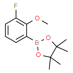 2-(3-氟-2-甲氧基苯基)-4,4,5,5-四甲基-1,3,2-二氧杂硼烷结构式