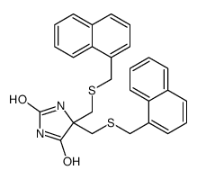 5,5-bis(naphthalen-1-ylmethylsulfanylmethyl)imidazolidine-2,4-dione结构式