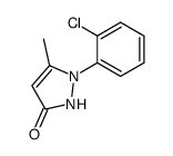 1-(2-chloro-phenyl)-5-methyl-1,2-dihydro-pyrazol-3-one结构式