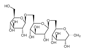 O-β-D-glucopyranosyl-(1[*]6)-O-β-D-glucopyranosyl-(1[*]6)-D-glucopyranose Structure