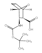 (1R,2S,3R,4S)-3-({[(2-甲基-2-丙基)氧基]羰基}氨基)-7-氧杂双环[2.2.1]庚-5-烯-2-羧酸结构式