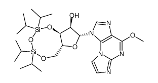 N2,3-Etheno-O6-methyl-3',5'-O-(tetraisopropyldisiloxa-1,3-diyl)guanosine结构式