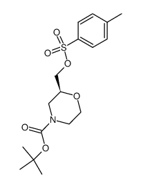 (S)-叔丁基2-((甲苯磺酰氧基)甲基)吗啉-4-羧酸酯结构式