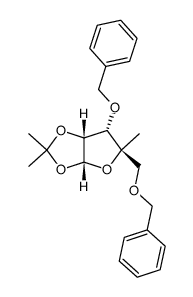 3,5-di-O-benzyl-1,2-isopropylidene-4C-methylribofuranose Structure