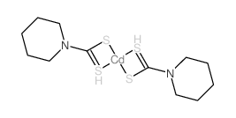 Cadmium,bis(1-piperidinecarbodithioato-S,S')-, (T-4)- (9CI)结构式