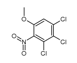 2-nitro-3,4,5-trichloroanisole Structure