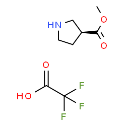 (3S)-吡咯烷-3-羧酸甲酯三氟乙酸盐结构式