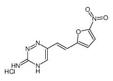 6-[(E)-2-(5-nitrofuran-2-yl)ethenyl]-1,2,4-triazin-3-amine,hydrochloride Structure