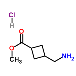 methyl 3-(aminomethyl)cyclobutane-1-carboxylate hydrochloride Structure