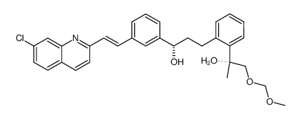 (1S)-1-(3-((E)-2-(7-chloroquinolin-2-yl)vinyl)phenyl)-3-(2-(2-hydroxy-1-(methoxymethoxy)propan-2-yl)phenyl)propan-1-ol Structure