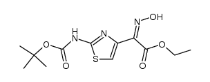 (Z)-ethyl 2-(2-((tert-butoxycarbonyl)amino)thiazol-4-yl)-2-(hydroxyimino)acetate Structure