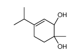 (1S,2R)-1-methyl-4-propan-2-ylcyclohex-3-ene-1,2-diol结构式