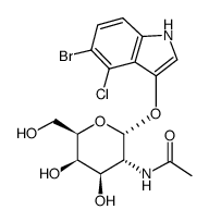 5-溴-4-氯-3-吲哚基-2-乙酰胺-2-脱氧-alpha-D-吡喃葡糖结构式