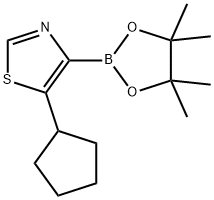 5-(Cyclopentyl)thiazole-4-boronic acid pinacol ester Structure