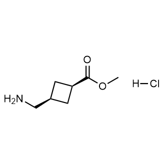 cis-3-(氨基甲基)环丁烷甲酸甲酯盐酸盐结构式