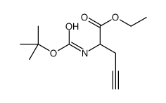 ethyl 2-[(2-methylpropan-2-yl)oxycarbonylamino]pent-4-ynoate结构式