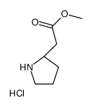 (S)-METHYL 2-(PYRROLIDIN-2-YL)ACETATE HYDROCHLORIDE Structure