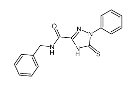 1-phenyl-5-thioxo-4,5-dihydro-1H-[1,2,4]triazole-3-carboxylic acid benzylamide Structure