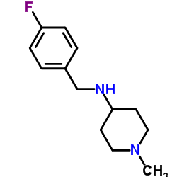 4-(4-氟苄基氨基)-1-甲基哌啶结构式