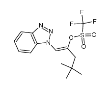 (Z)-1-(1H-1,2,3-benzotriazol-1-yl)-4,4-dimethyl-1-penten-2-yl trifluoromethanesulfonate Structure