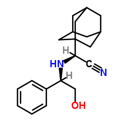 1-(S)-adamantan-1-yl-(R)-(2-hydroxy-1-phenylethylamino)acetonitrile结构式