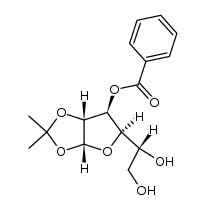 1,2-O-isopropylidene-α-D-glucofuranose 3-O-benzoate结构式