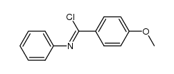 N-phenyl-(4-methoxypheny)acetimidoyl chloride结构式