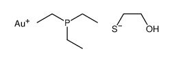 gold(1+),2-hydroxyethanethiolate,triethylphosphane Structure