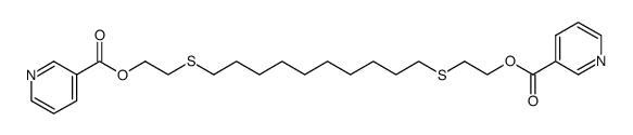 1,10-bis-(2-nicotinoyloxyethylthio)-decane Structure