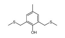 4-methyl-2,6-bis(methylthiomethyl)phenol结构式