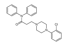 3-[4-(2-chlorophenyl)piperazin-1-yl]-N,N-diphenylpropanamide结构式