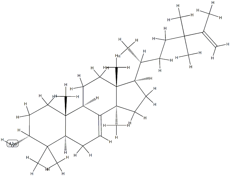 24,24-Dimethyl-5α-lanosta-7,25-dien-3α-ol结构式