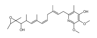 2-[(2E,5E,7E)-10-(2,3-dimethyloxiran-2-yl)-10-hydroxy-3,7,9-trimethyldeca-2,5,7-trienyl]-5,6-dimethoxy-3-methyl-1H-pyridin-4-one结构式