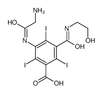 3-[(aminoacetyl)amino]-5-[[(2-hydroxyethyl)amino]carbonyl]-2,4,6-triiodobenzoic acid Structure