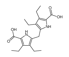 3,3',4,4'-tetraethyl-2,2'-methylenedipyrrole-5,5'-dicarboxylic acid Structure