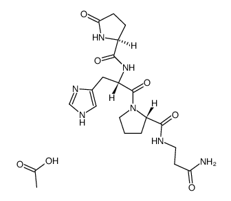 Pyro-glu-His-Pro-β-Ala-amid-acetat结构式