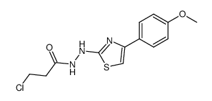 3-chloro-propionic acid N'-[4-(4-methoxy-phenyl)-thiazol-2-yl]-hydrazide结构式