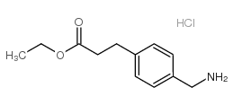 4-(氨基甲基)苯丙酸乙酯盐酸盐结构式