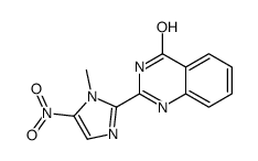 2-(1-methyl-5-nitroimidazol-2-yl)-1H-quinazolin-4-one结构式